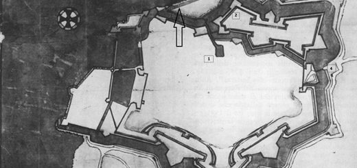 Pianta del perimetro di Livorno nel 1610 CliccaLivorno